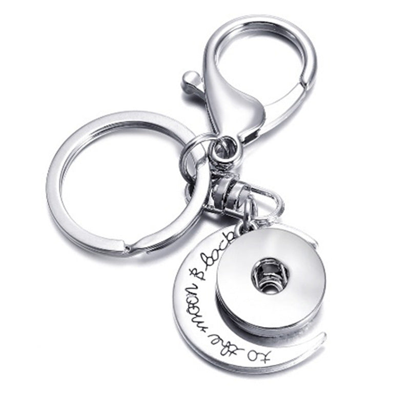 Wholesale Button alloy accessories DIY keychain